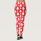 Leggings Red Tie Dye Noël Arbre étoile Motif vacances (Dos)