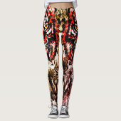 Leggings Red Tiger | Tigre coloré (Devant)