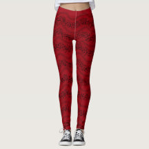Leggings Red Wave