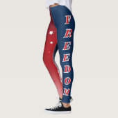 Leggings Red White and Blue Freedom (Gauche)