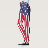Leggings Red White Blue Stars Stripes drapeau américain (Gauche)