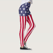 Leggings Red White Blue Stars Stripes drapeau américain (Droite)