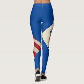 leggings "Red, White en Bold American Woman" (Achterkant)