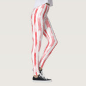 Leggings Red White Stripes Dots Christmas (Droite)