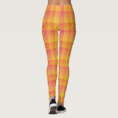 Leggings Red Yellow Checker Abstract Pattern (Dos)