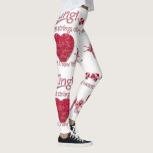 Leggings Red Zing Est Allé Les Cordes De Mon Coeur Quand J'