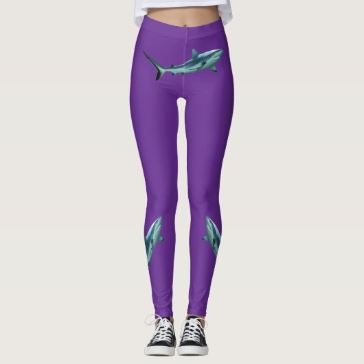 Leggings Reefshark - Conception abstraite - Découpe d'une p (Devant)