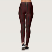 Leggings Refined Black Unique Flames Dark Bordeaux (Dos)