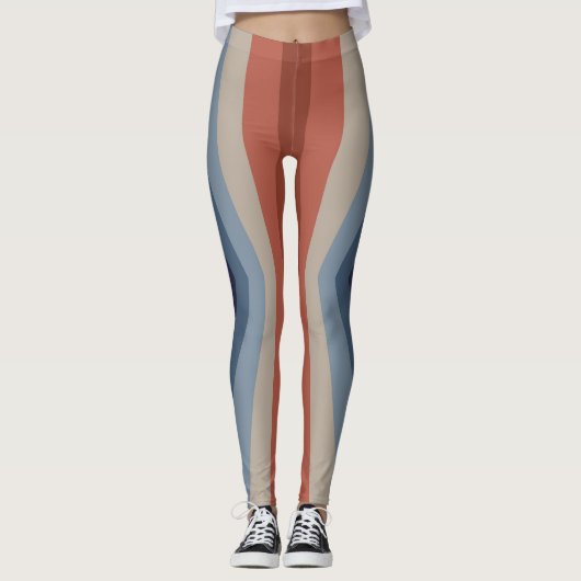Leggings Réflexion arc-en-ciel dans un style rétro (Devant)