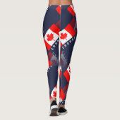 Leggings Réflexion canadienne élégante du drapeau 3D de (Dos)