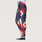 Leggings Réflexion canadienne élégante du drapeau 3D de (Gauche)