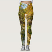 Leggings Réflexions d'automne du ruisseau Verticale (Devant)