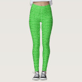 Leggings Regard vert pomme de maille d'armure (Devant)