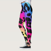 Leggings/regenboog gekleurde luipaard print leggings (Links)