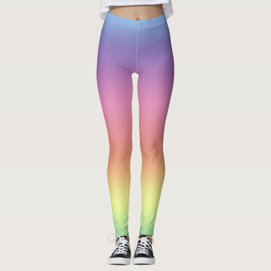 Leggings - Regenbooggekleurde strepen (Voorkant)