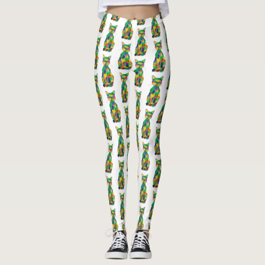 Leggings regenboogkat (Voorkant)
