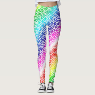 Leggings - Regenboogkleuren in witte afbeelding