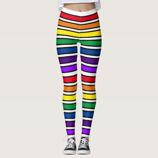 Leggings - Regenboogkleurige bars (Voorkant)
