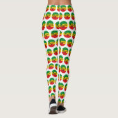Leggings Reggae Musique avec couleurs du drapeau reggae (Dos)