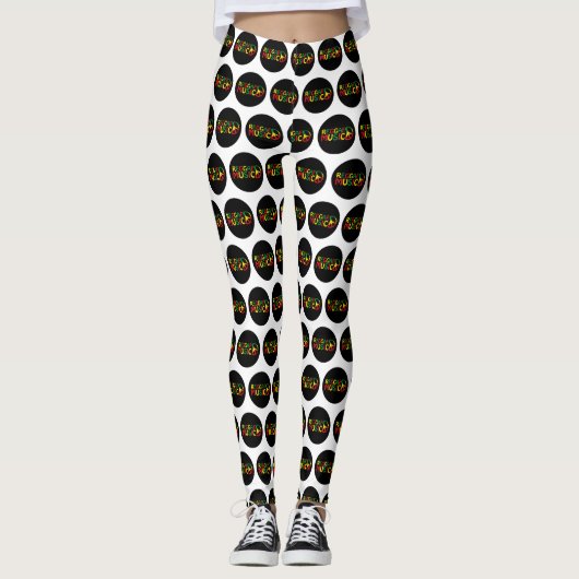 Leggings Reggae Musique design, reggae art (Devant)