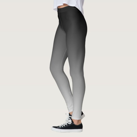 Leggings Régime de l'horizon noir et blanc de gradient (Gauche)