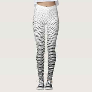Leggings Régime noir et blanc de points tramés de contras