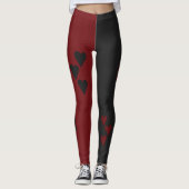 Leggings Reine de harlequin des coeurs (Devant)