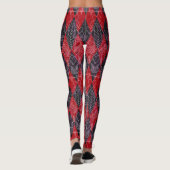 Leggings Reine des Coeurs Arlequin Rouge Noir Blanc (Dos)