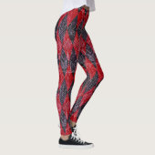 Leggings Reine des Coeurs Arlequin Rouge Noir Blanc (Droite)