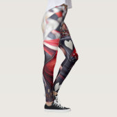 Leggings Reine des Coeurs Mode unique noir et rouge (Droite)