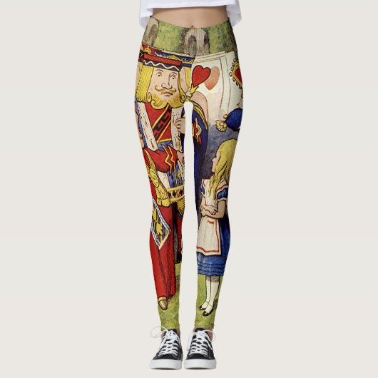 Leggings Reine des guêtres de coeurs (Devant)