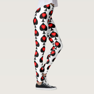 Leggings Reine noire des pique Coeur rouge Thunder_Cove
