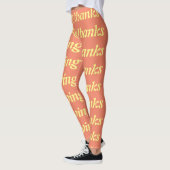 Leggings Remercier Thanksgivi pour son message d'inspiratio (Gauche)