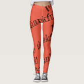 Leggings Remerciez le message de Thanksgiving (Devant)