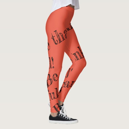 Leggings Remerciez le message de Thanksgiving (Droite)