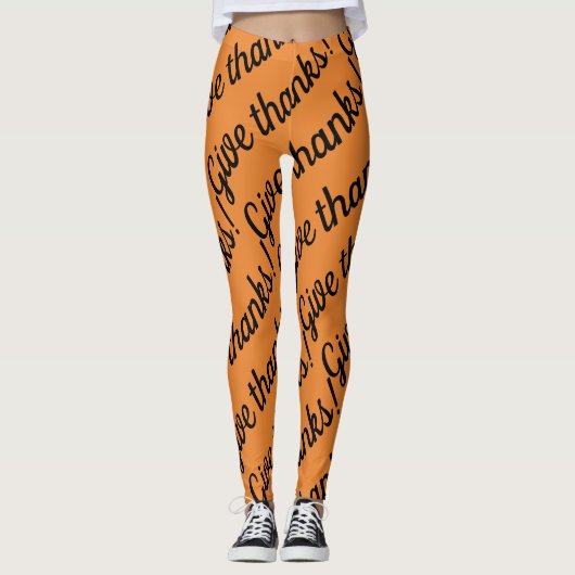 Leggings Remerciez l'motif de Thanksgiving (Devant)