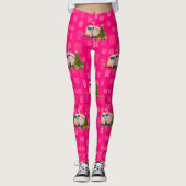 Leggings remorque flamingo de noël (Devant)