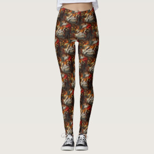 Leggings Renard anglais américain de Noël Festif Chien