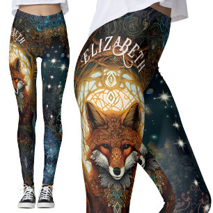Leggings Renard celtique Moonlit Personnalisé Enchanteur Fo