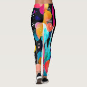 Leggings Renard coloré Art Abstrait (Dos)