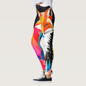 Leggings Renard coloré Art Abstrait (Gauche)