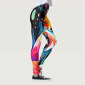 Leggings Renard coloré Art Abstrait (Droite)