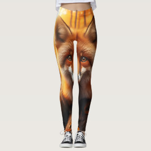 Leggings Renard d'automne en esthétique et joli charme fore