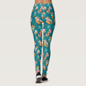 Leggings Renards tribaux turquoises (Dos)