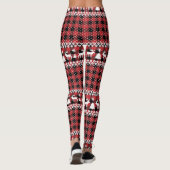 Leggings Renne plaid écossais Fair Isle (Dos)