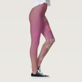Leggings Rennes et flocons de neige Jambes violettes (Droite)