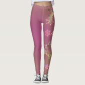 Leggings Rennes et flocons de neige Jambes violettes (Devant)