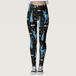 Leggings Rennes, flocons de neige, motif de Noël