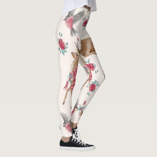 Leggings Rennes, Oiseaux, Fleurs (Droite)
