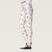 Leggings Renoncule Florale Menthe Rose   (Gauche)